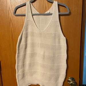 a.n.a Cream Knitted Tank Top